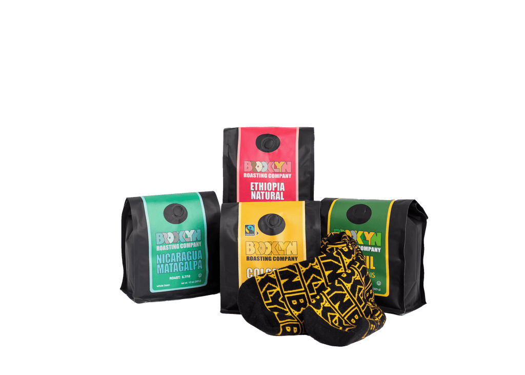 Cozy Socks & Four Festive Coffee Bags - Brooklyn Roasting Company