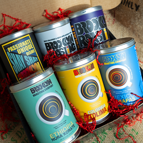 Six-Tin Coffee Sampler from Brooklyn Roasting Company