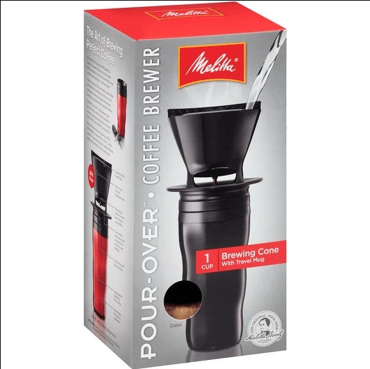 MELITTA POUR OVER HOME COFFEE BREWER WITH TRAVEL MUG